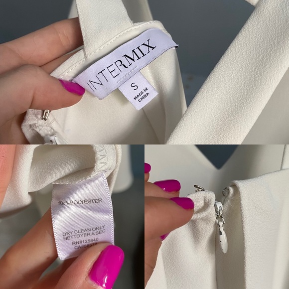 Intermix White Leah Sleeveless Vneck Tank - Picture 17 of 17